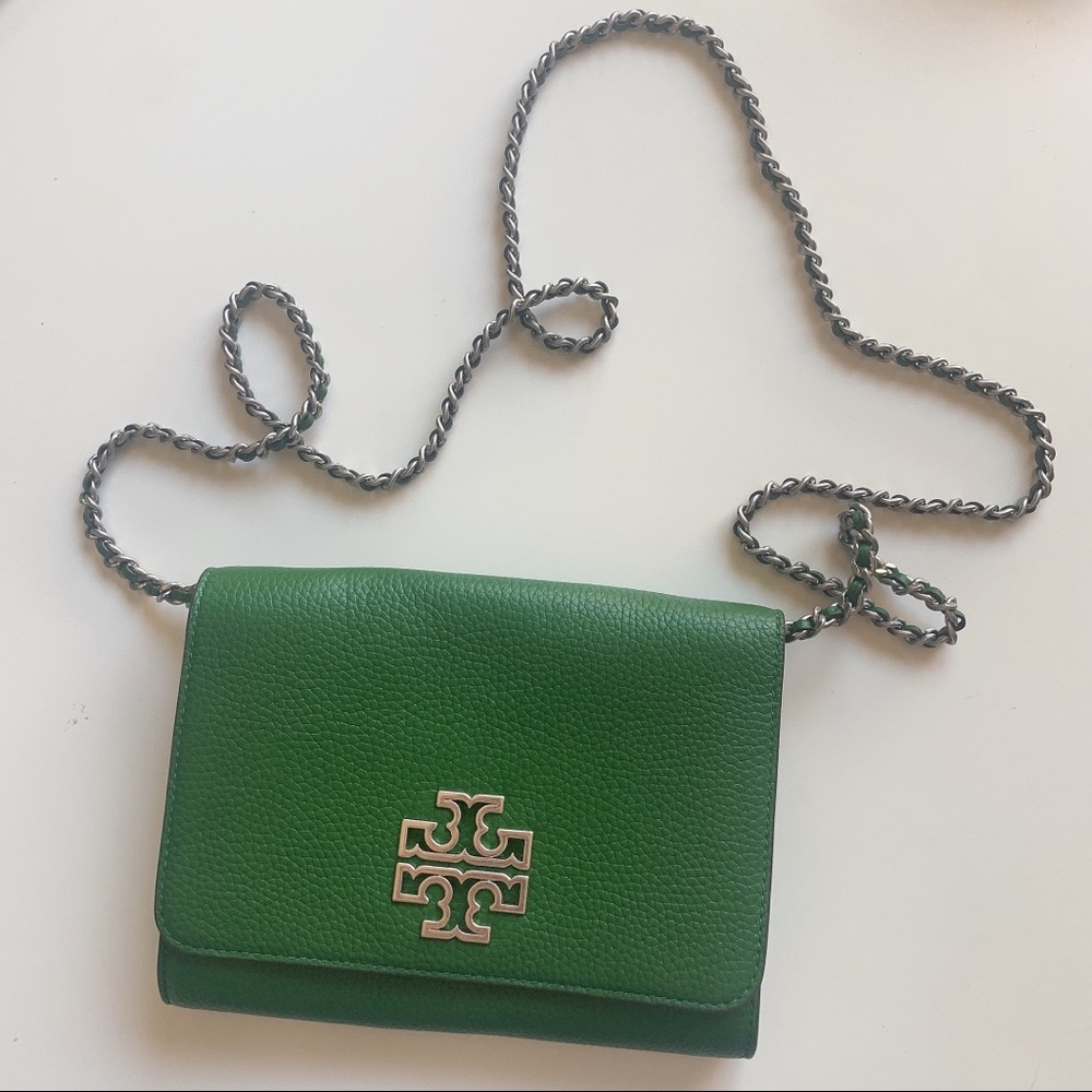 Tory Burch Green Leather Bag - NEW